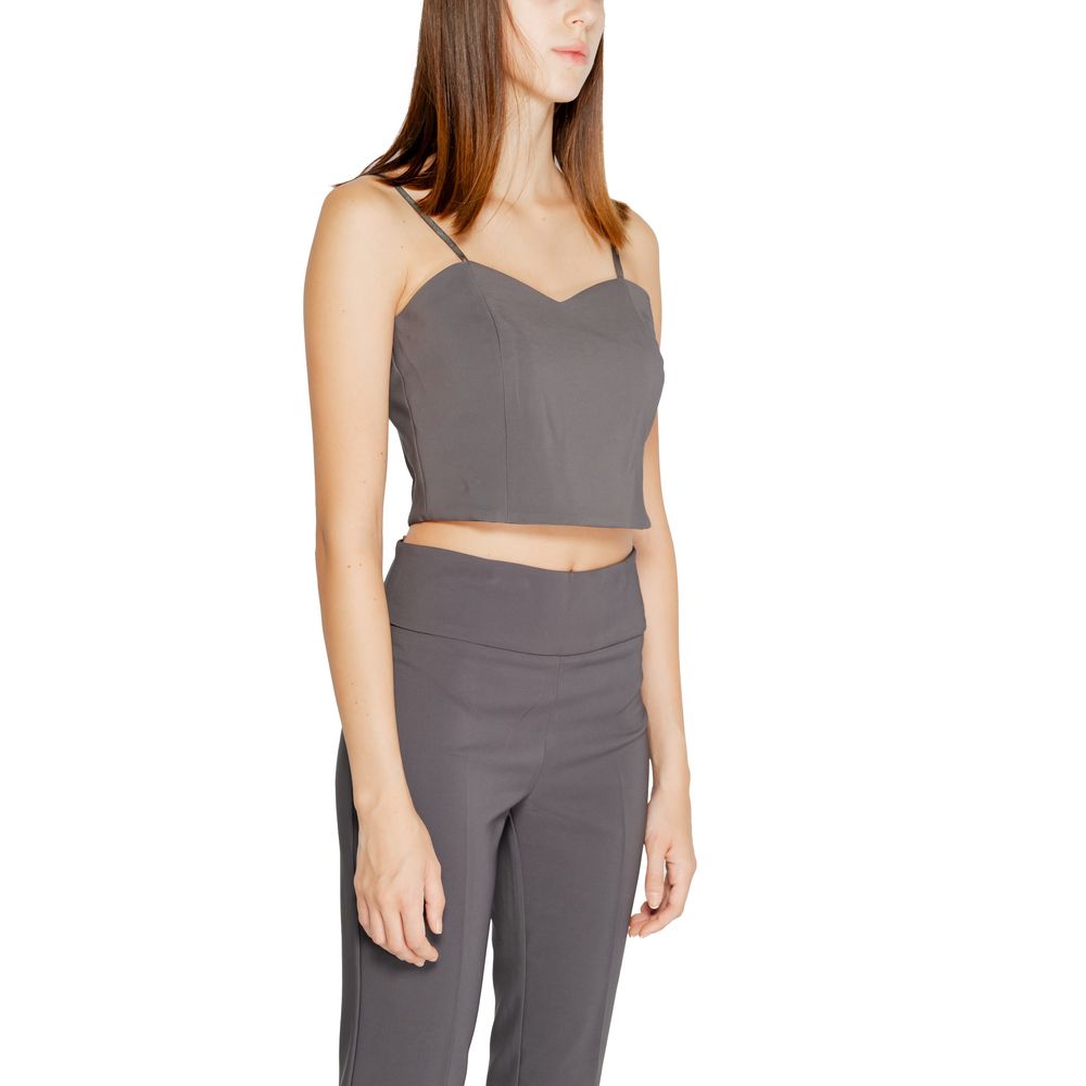 Rinascimento Gray Polyester Top | Regal Royce