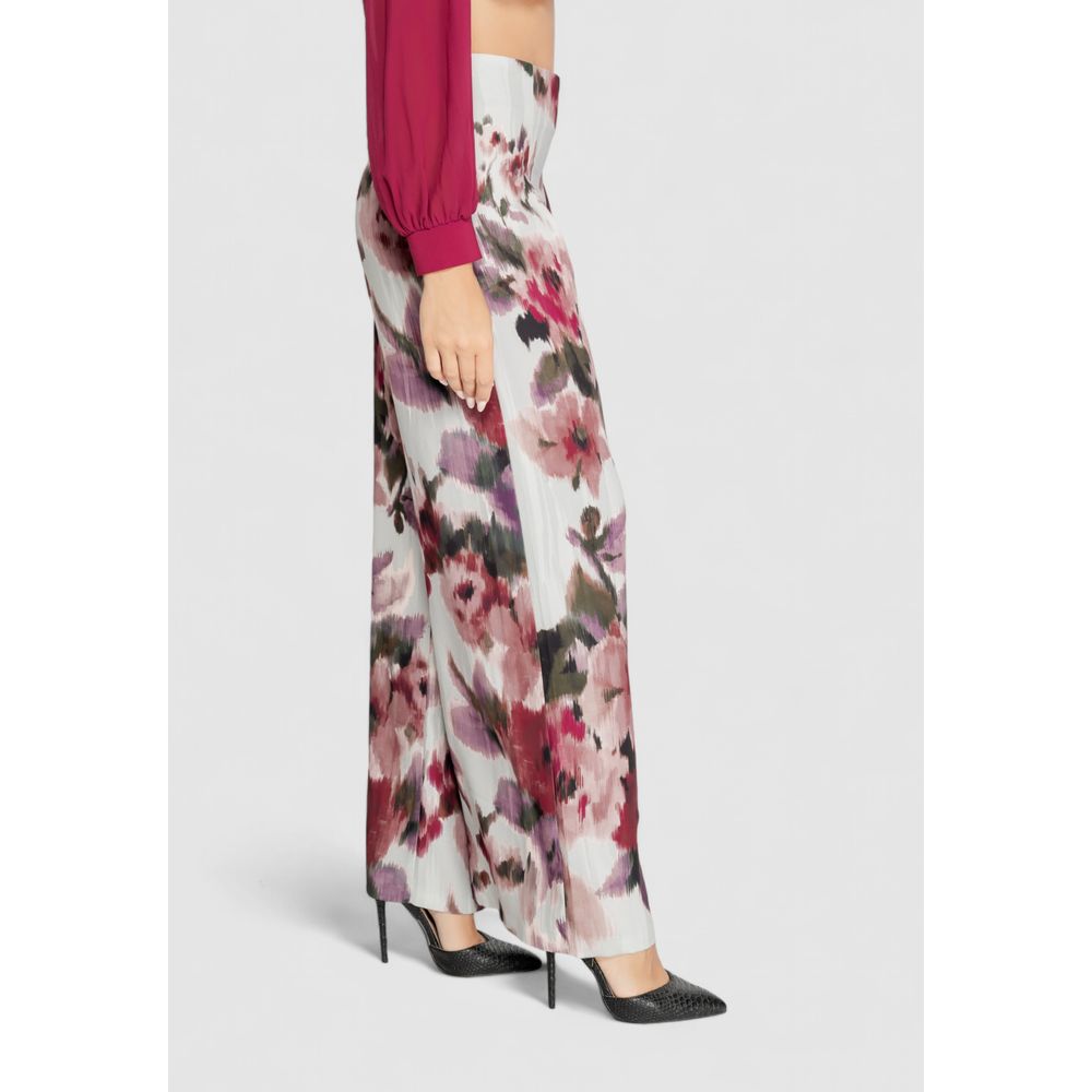 Rinascimento Bordeaux Polyester Casual Pants | Regal Royce