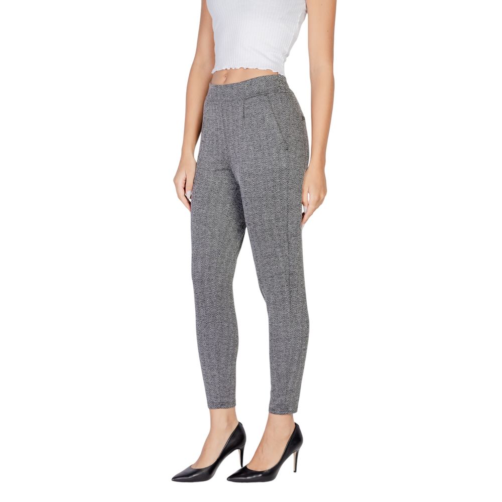 ICHI Black Polyester Skinny Pants