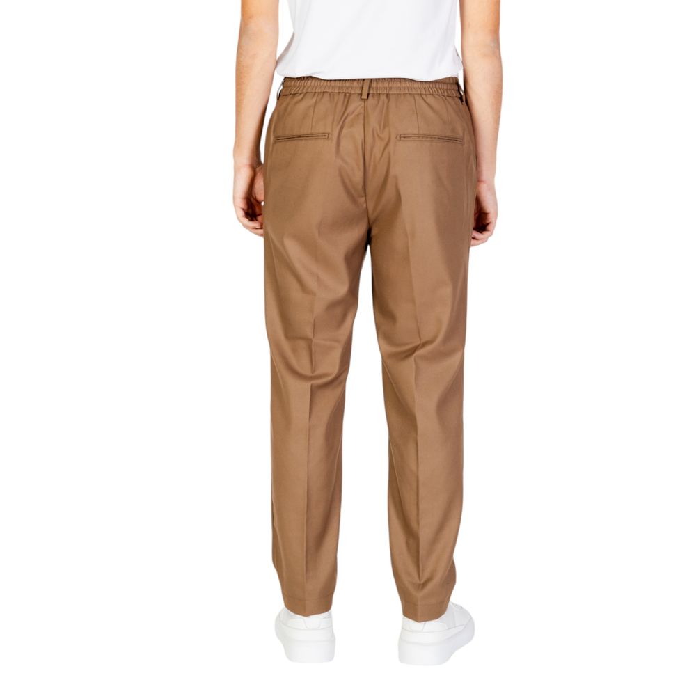 Hamaki-Ho Beige Polyester Casual Pants | Regal Royce