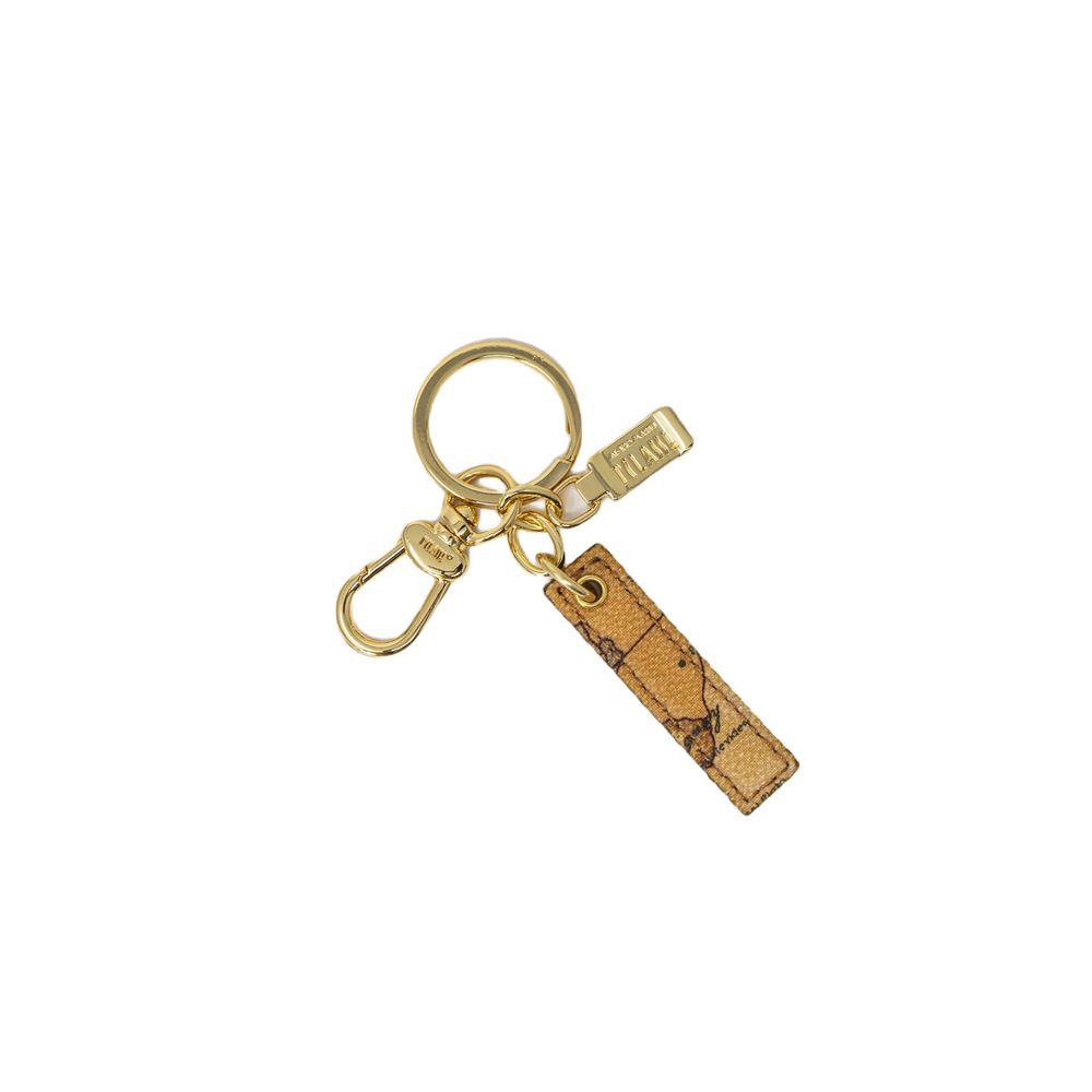 Alviero Martini Prima Classe Beige Leather Keychain | Regal Royce
