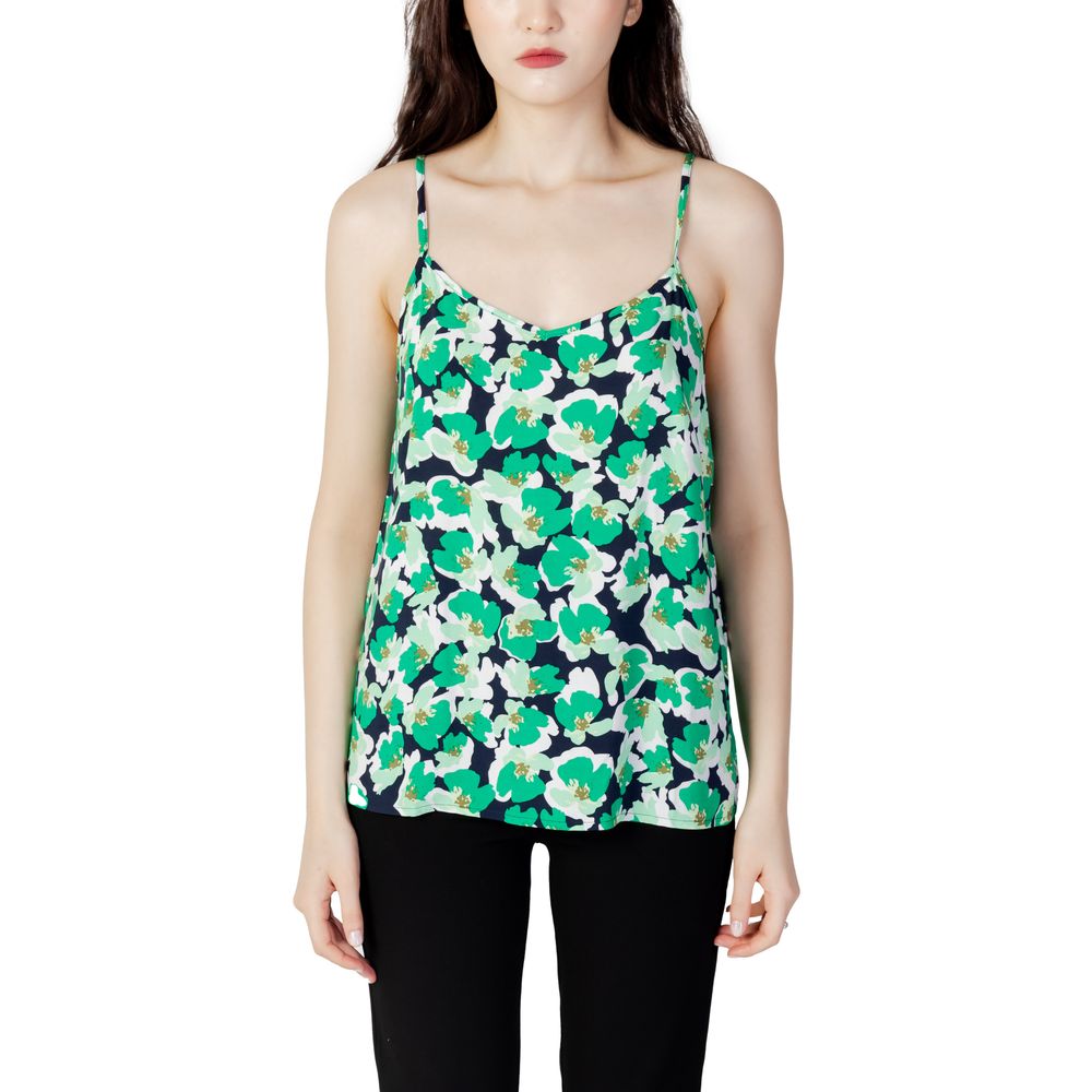 Jacqueline De Yong Green Cotton Tank Tops | Regal Royce