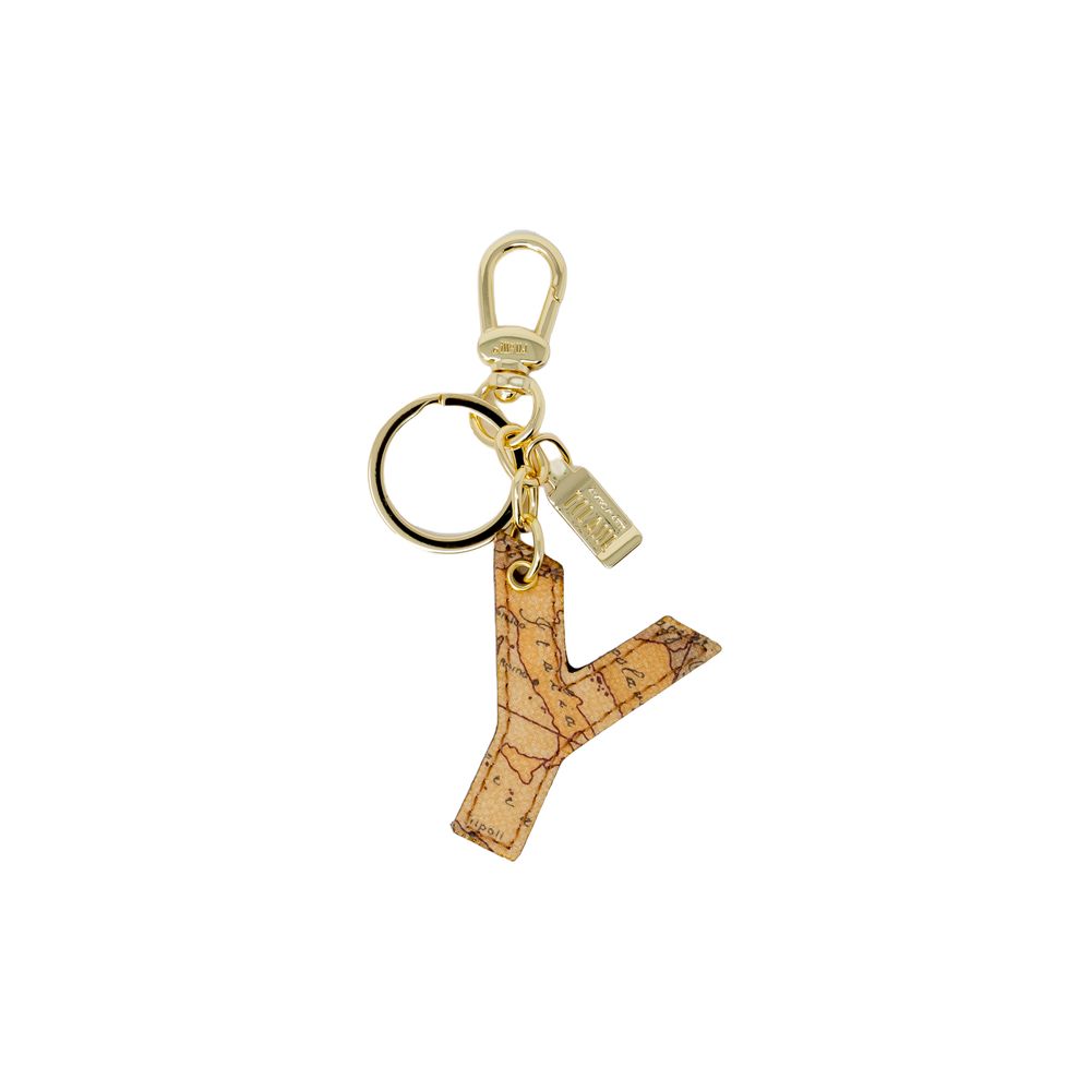 Alviero Martini Prima Classe Beige Artificial Leather Keychain | Regal Royce