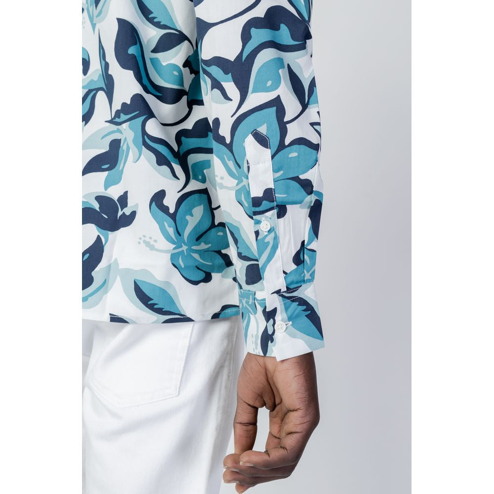 Antony Morato Blue Viscose Pattern Shirt | Regal Royce