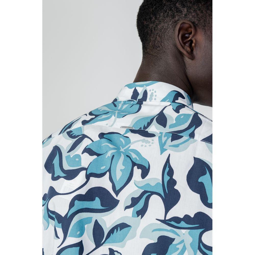 Antony Morato Blue Viscose Pattern Shirt | Regal Royce