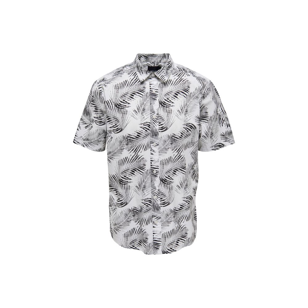 Only & Sons White Cotton Shortsleeve Shirt | Regal Royce