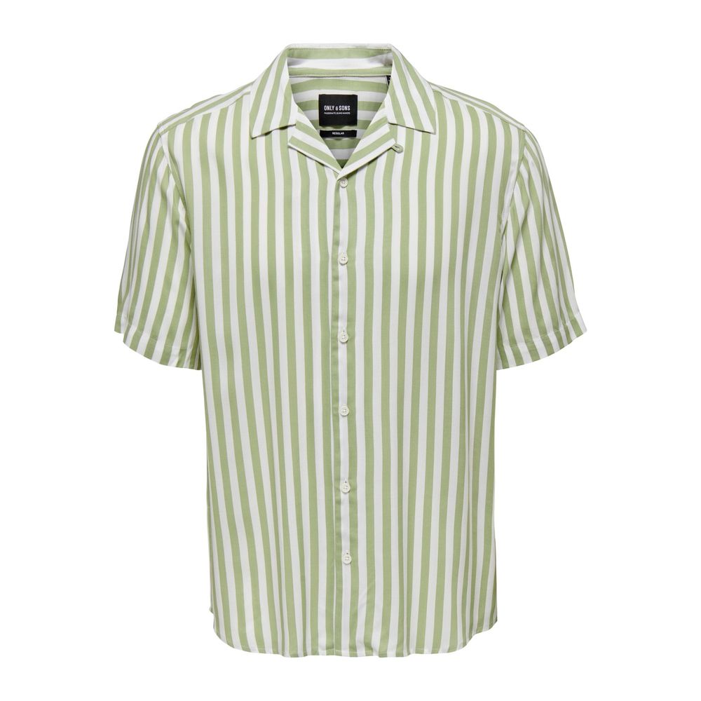Only & Sons Green Viscose Shortsleeve Shirt | Regal Royce