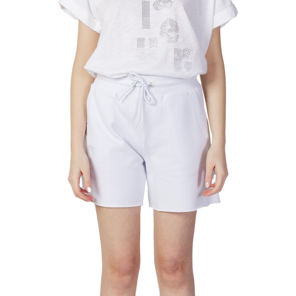 Blauer White Cotton Shorts | Regal Royce