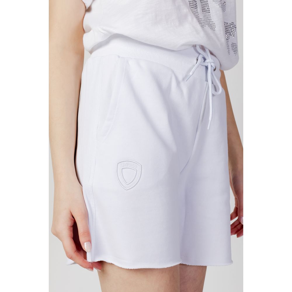 Blauer White Cotton Shorts | Regal Royce