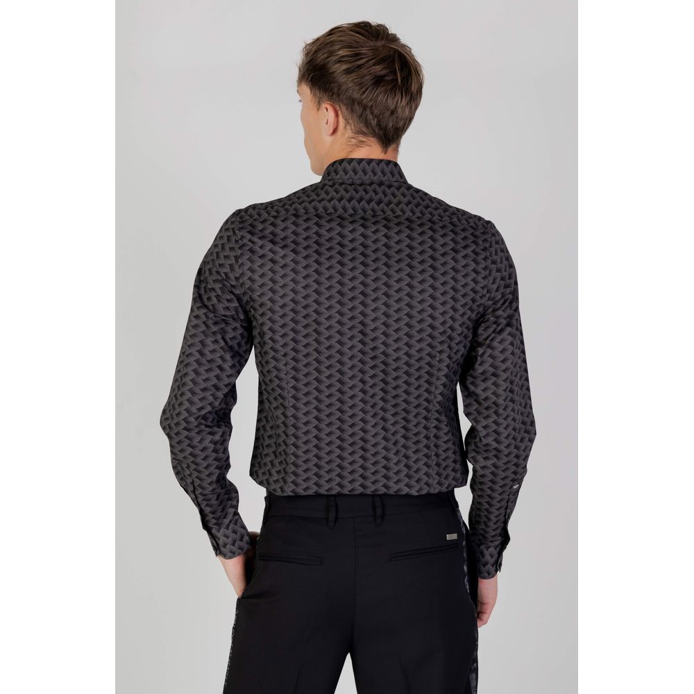 Antony Morato Gray Cotton Pattern Shirt | Regal Royce