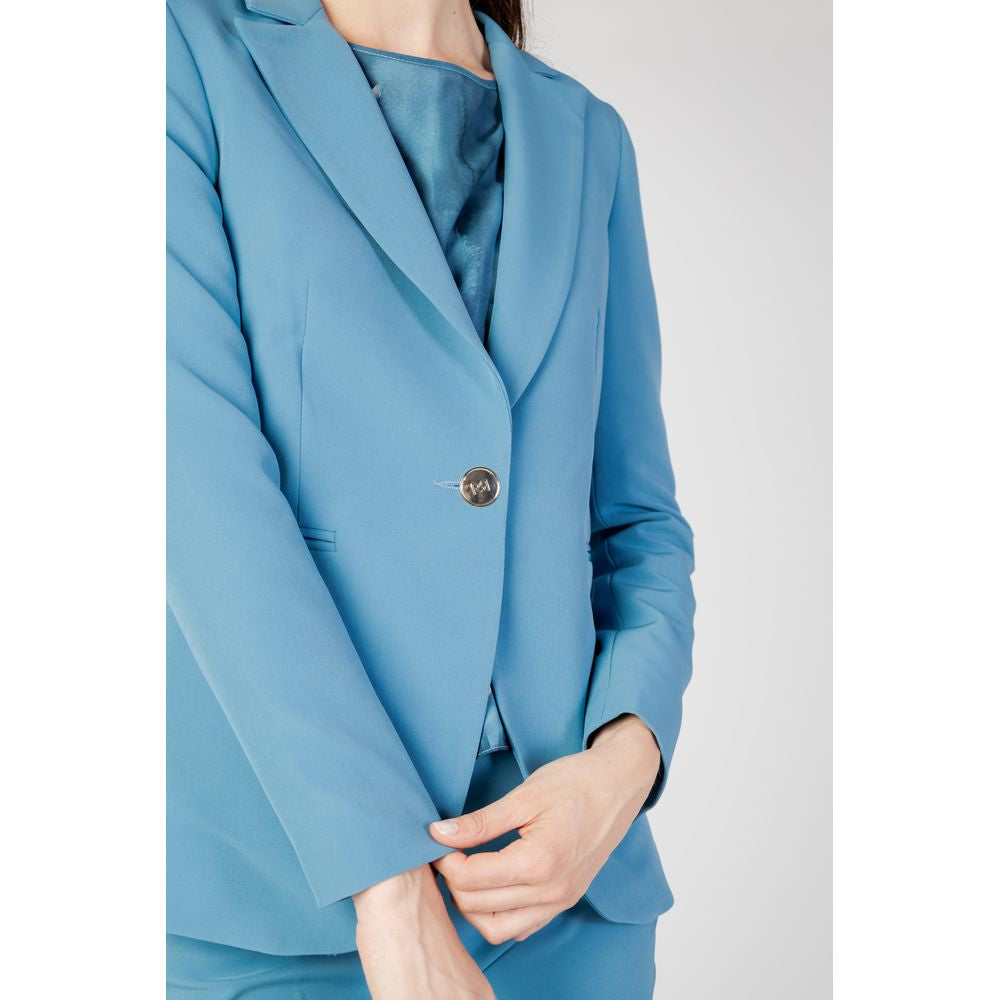 Rinascimento Turquoise Polyester Blazer | Regal Royce