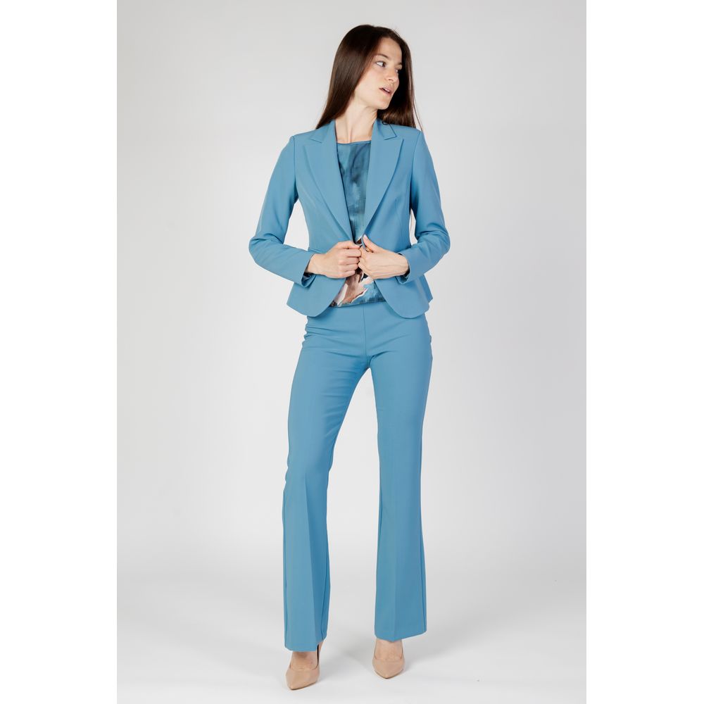 Rinascimento Turquoise Polyester Blazer | Regal Royce