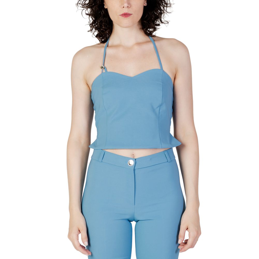 Rinascimento Turquoise Polyester Top | Regal Royce