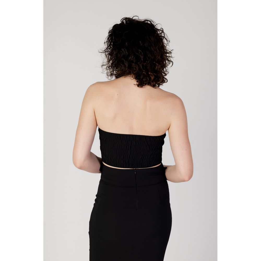 Rinascimento Black Polyester Top | Regal Royce
