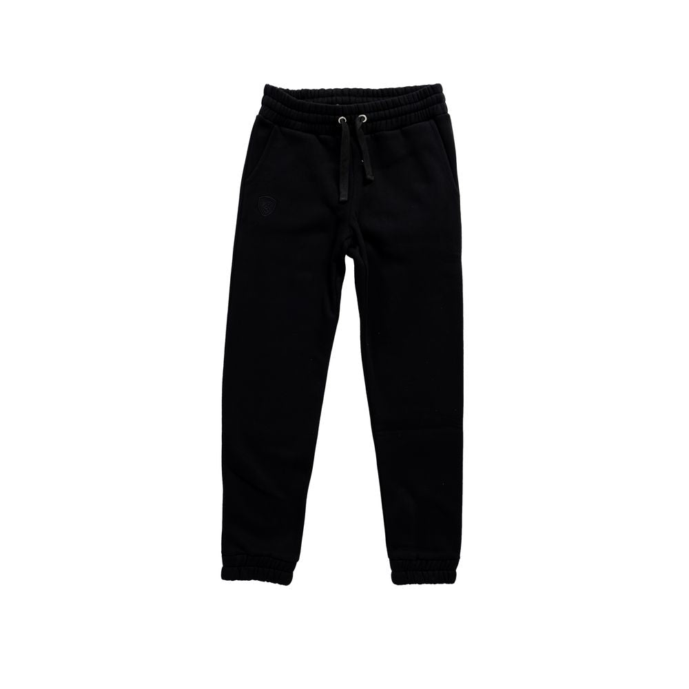 Blauer Black Cotton Joggers (Workout Pants) | Regal Royce