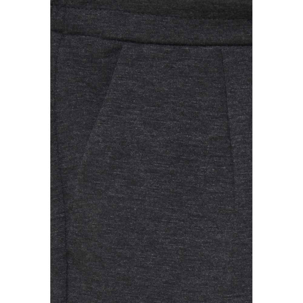 ICHI Gray Polyester Casual Pants | Regal Royce