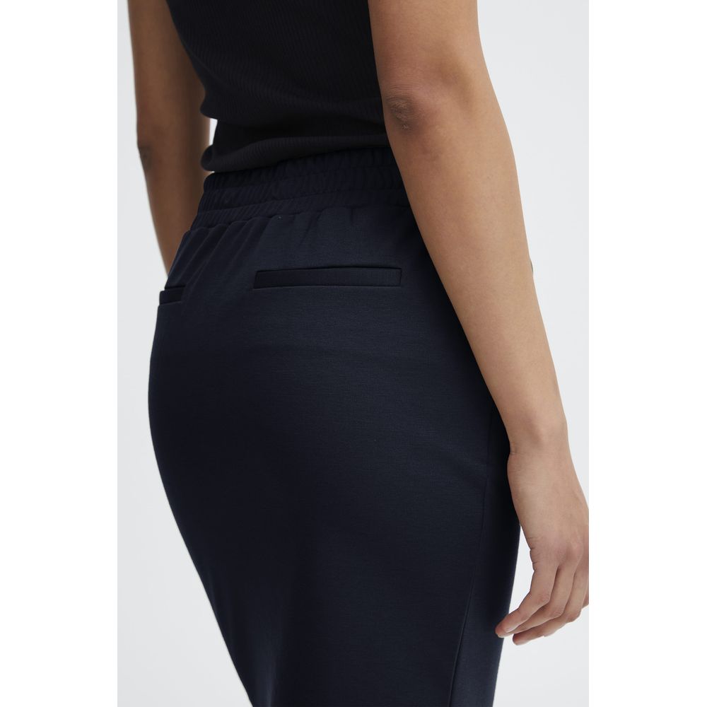 ICHI Blue Polyester Mini Skirt | Regal Royce