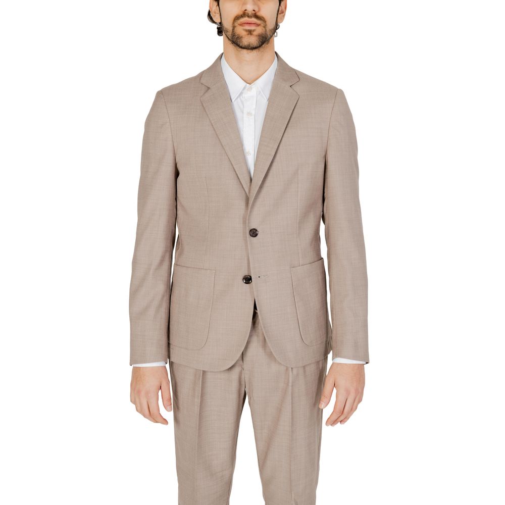 Antony Morato Beige Polyester Blazer | Regal Royce