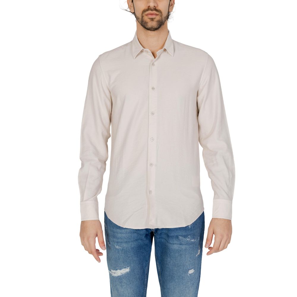 Antony Morato Beige Viscose Dress Shirt | Regal Royce