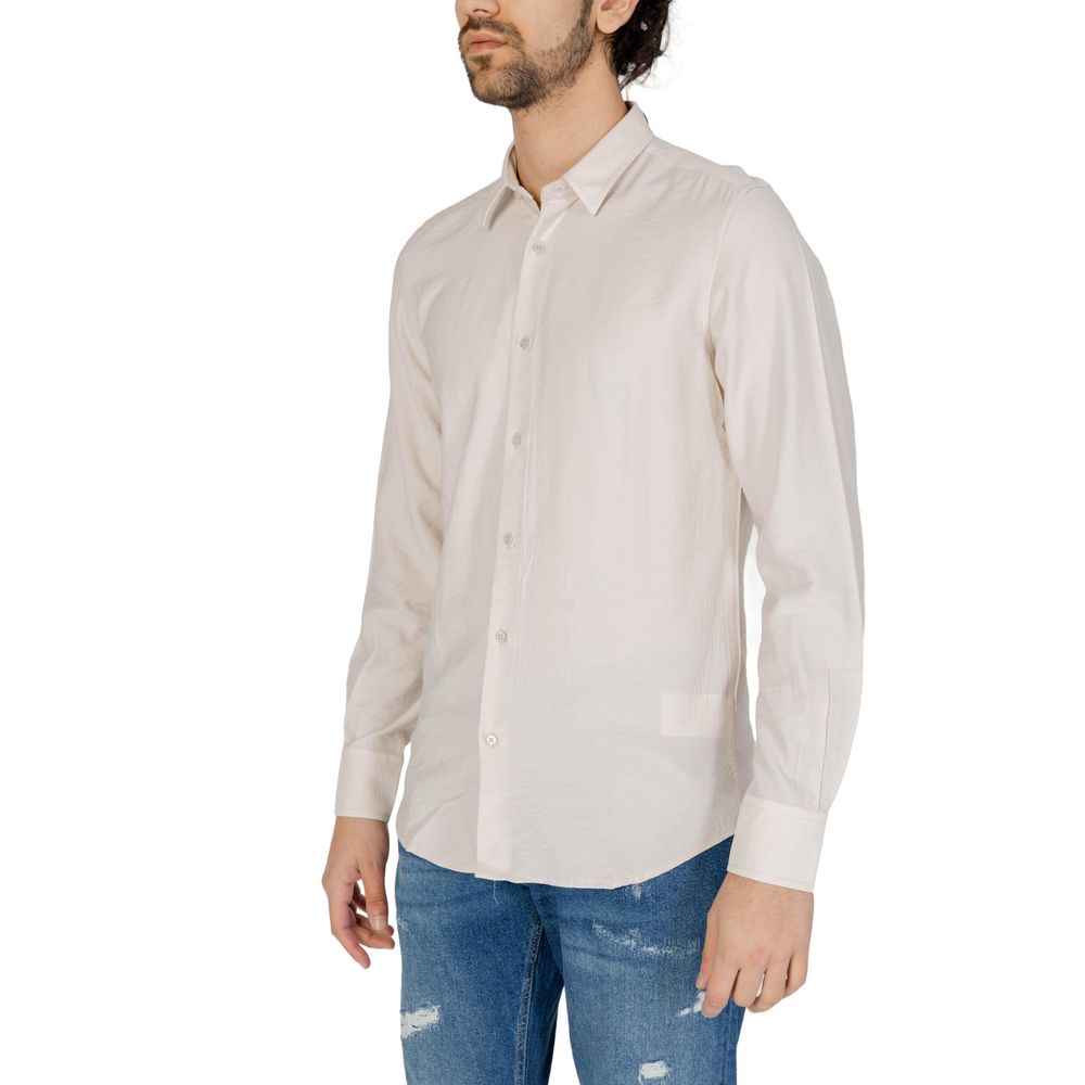 Antony Morato Beige Viscose Dress Shirt | Regal Royce