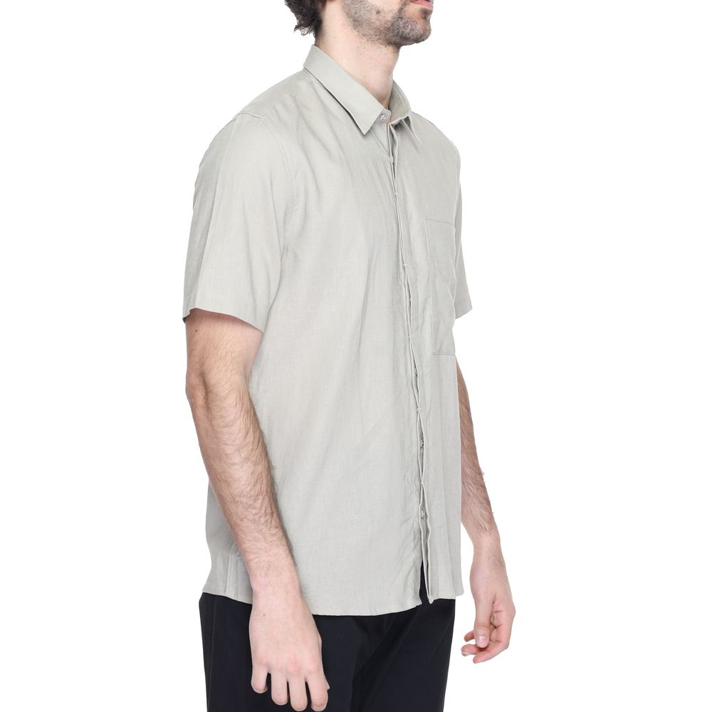 Antony Morato Beige Linen Shortsleeve Shirt | Regal Royce
