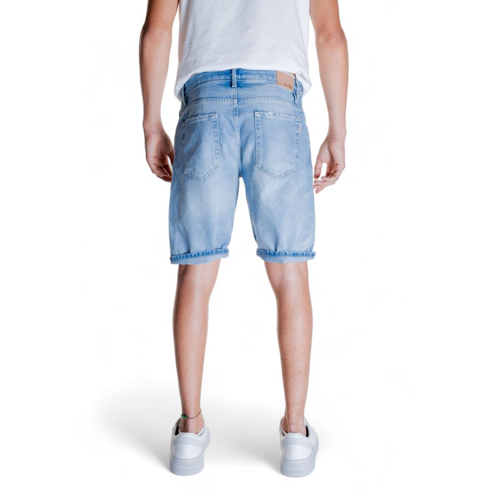Antony Morato Light Blue Cotton Bermuda Shorts | Regal Royce