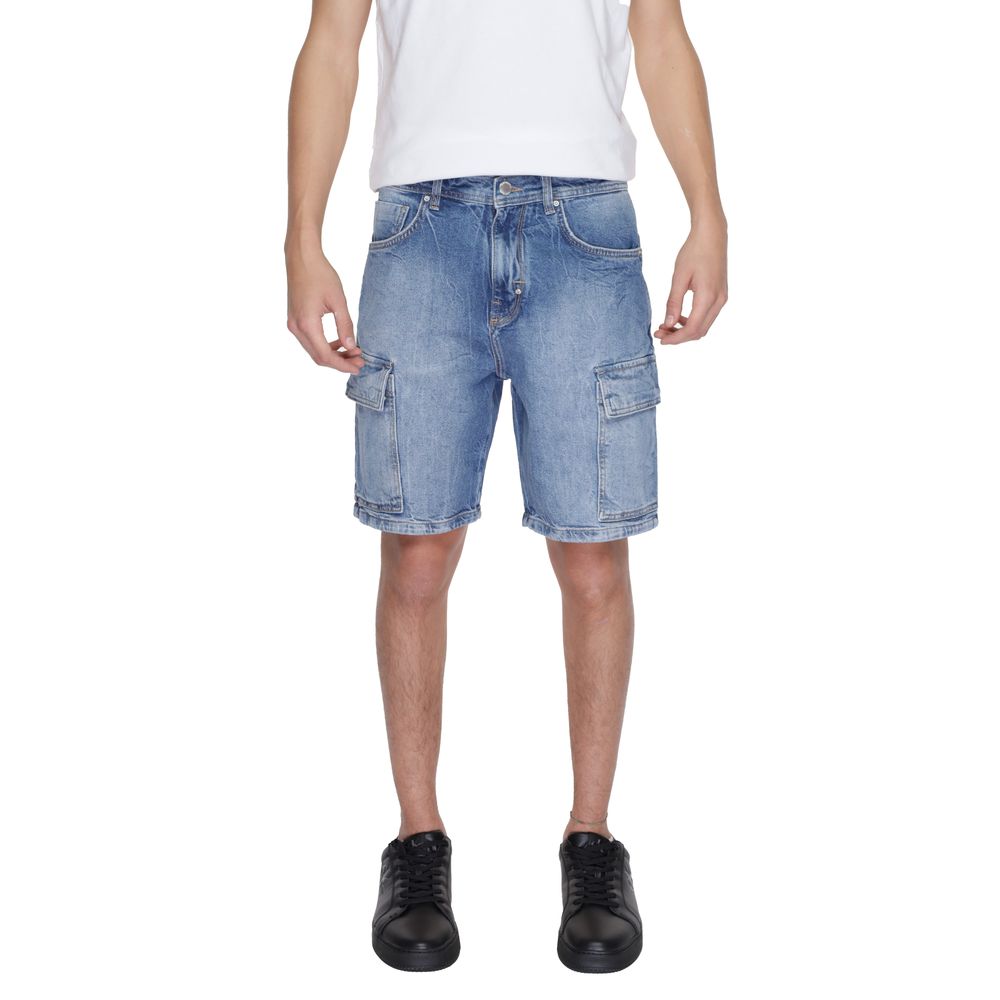Antony Morato Blue Cotton Bermuda Shorts | Regal Royce