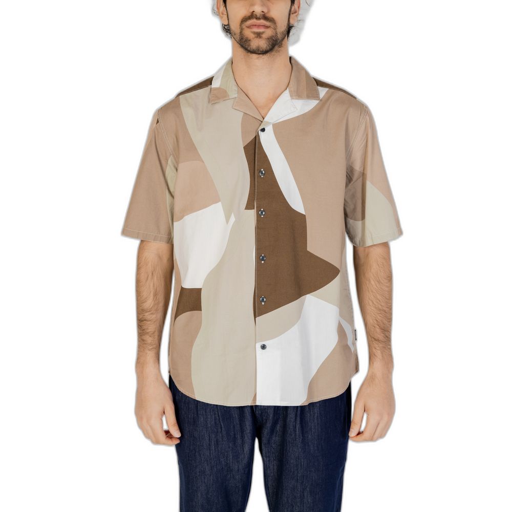 Only & Sons Brown Cotton Shortsleeve Shirt | Regal Royce