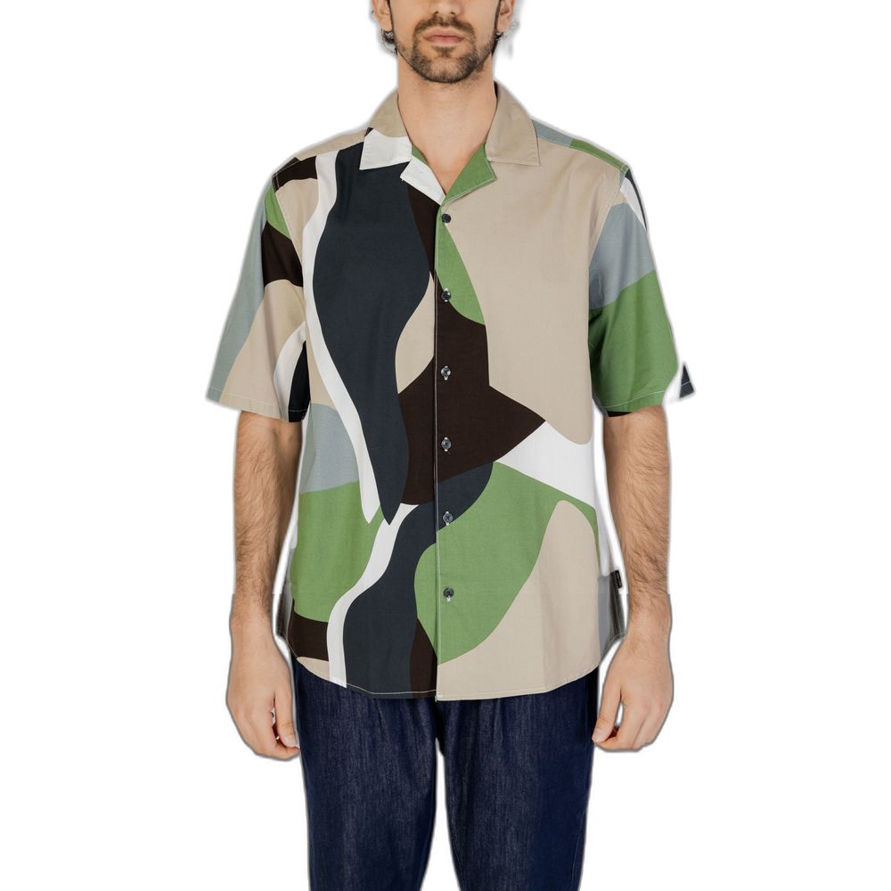 Only & Sons Green Cotton Shortsleeve Shirt | Regal Royce