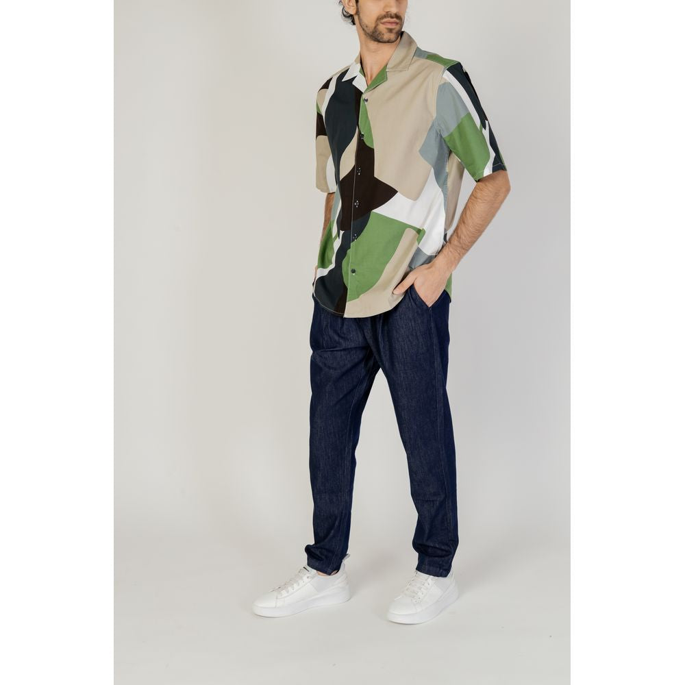 Only & Sons Green Cotton Shortsleeve Shirt | Regal Royce