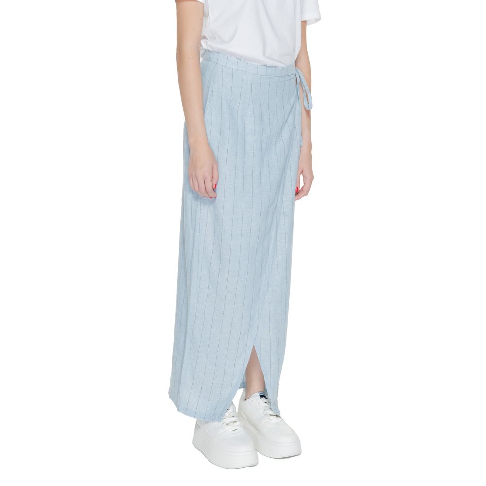 Vero Moda Light Blue Linen Long Skirt | Regal Royce