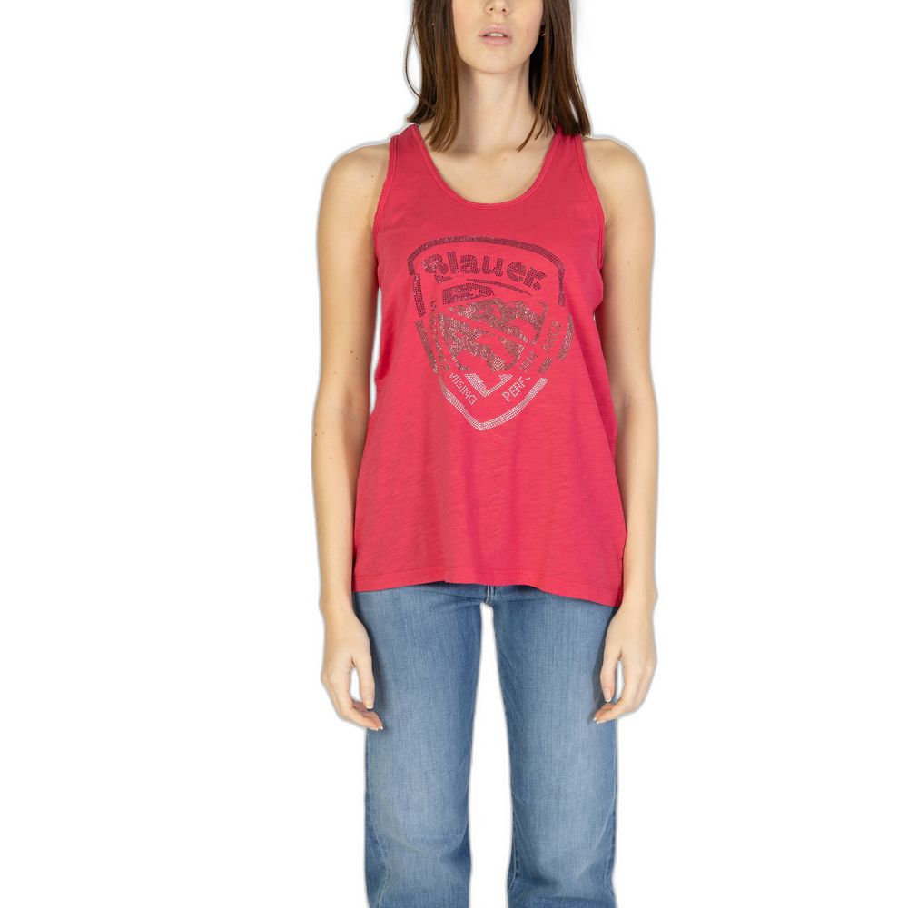 Blauer Pink Cotton Tank Tops | Regal Royce