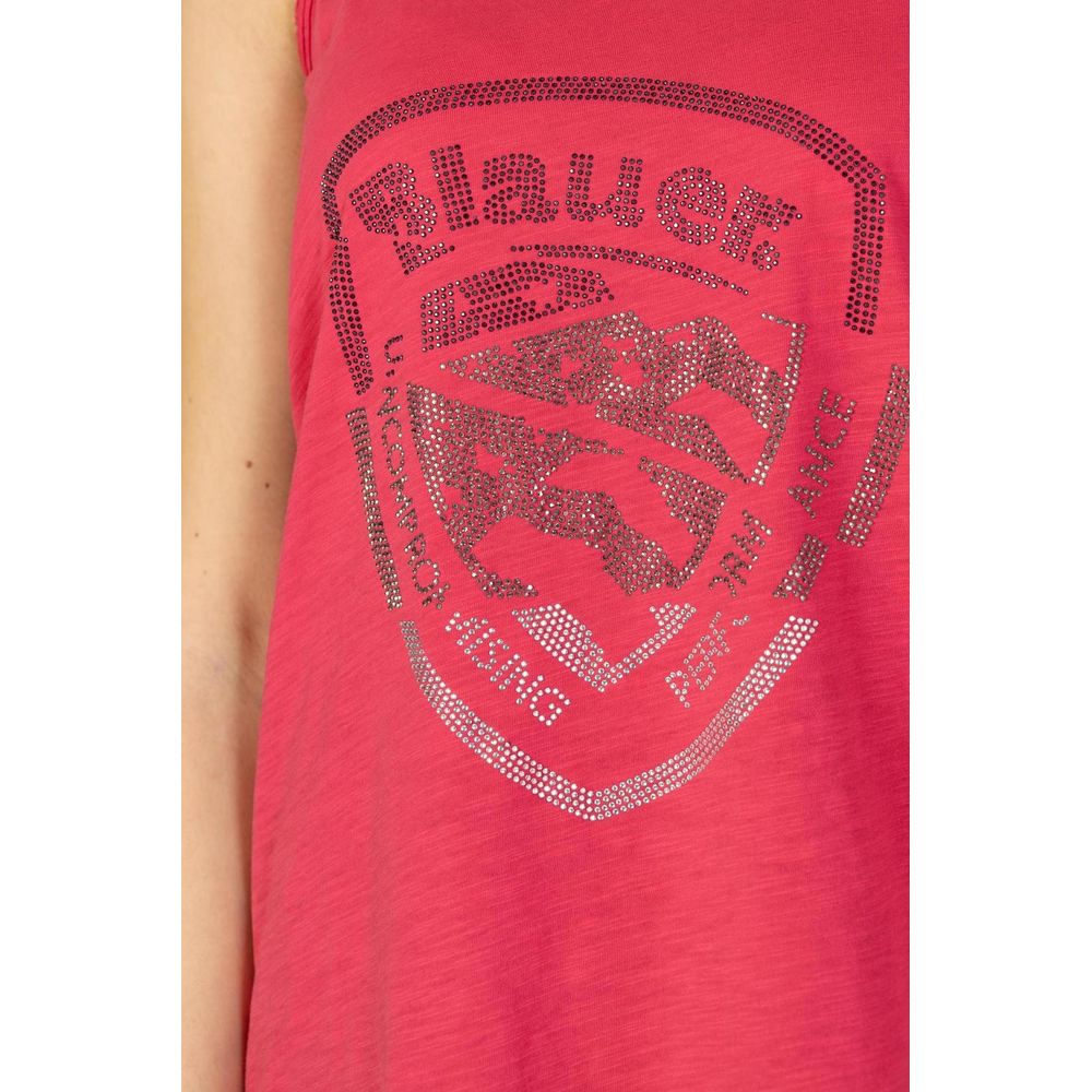 Blauer Pink Cotton Tank Tops | Regal Royce