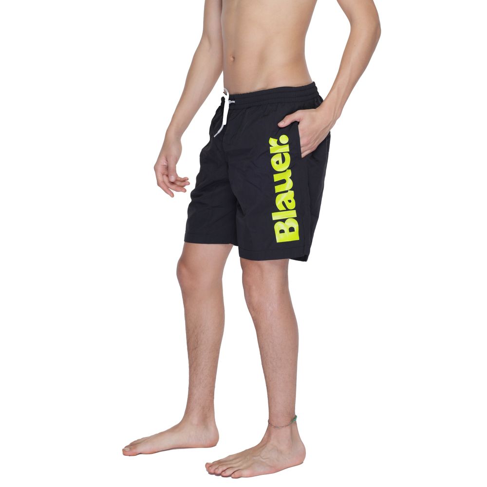 Blauer Black Polyamide Swim Shorts | Regal Royce