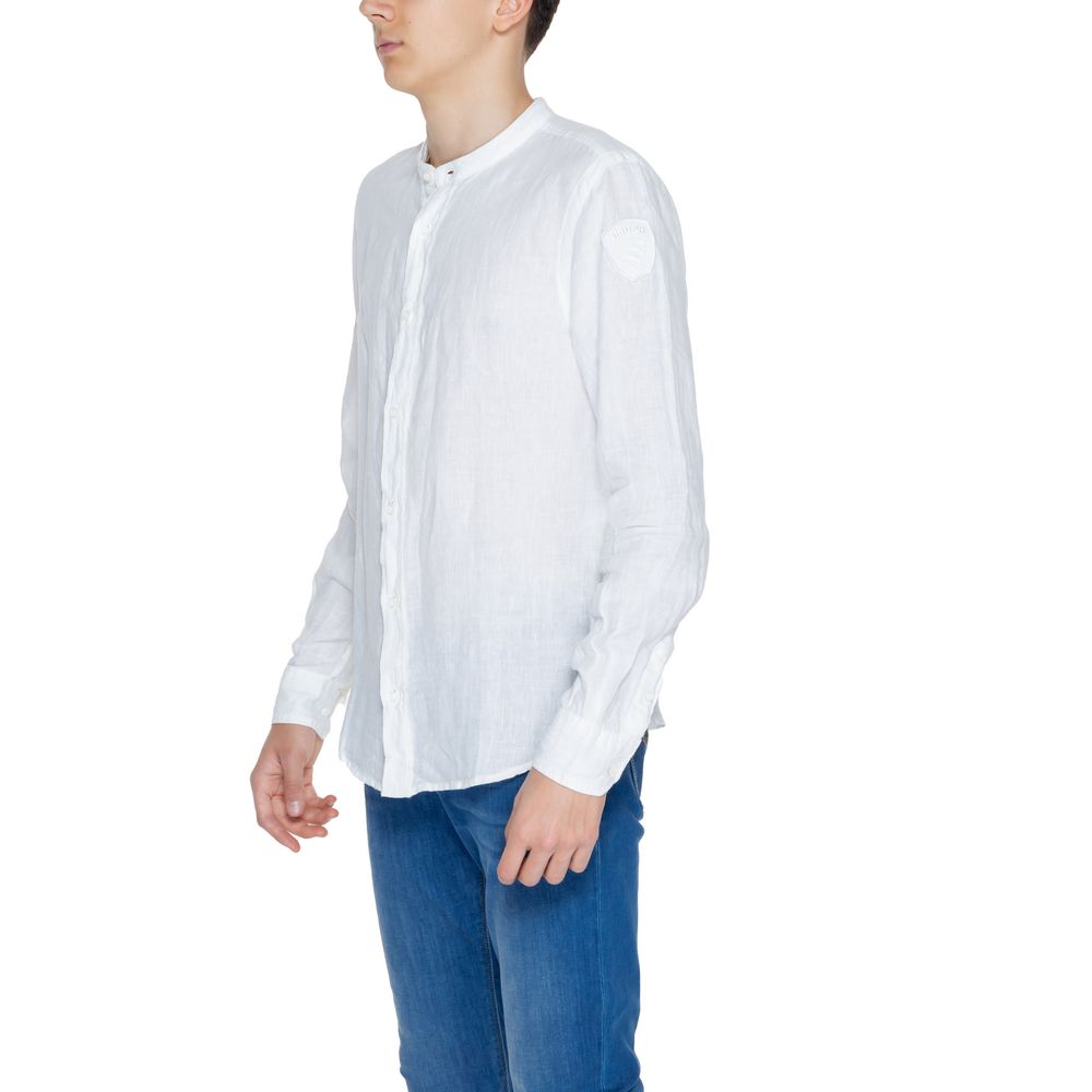 Blauer White Linen Shirt | Regal Royce