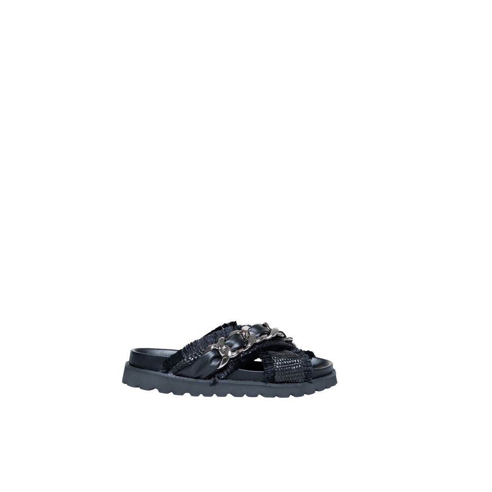 Cult Black Polyethylene Sandals | Regal Royce