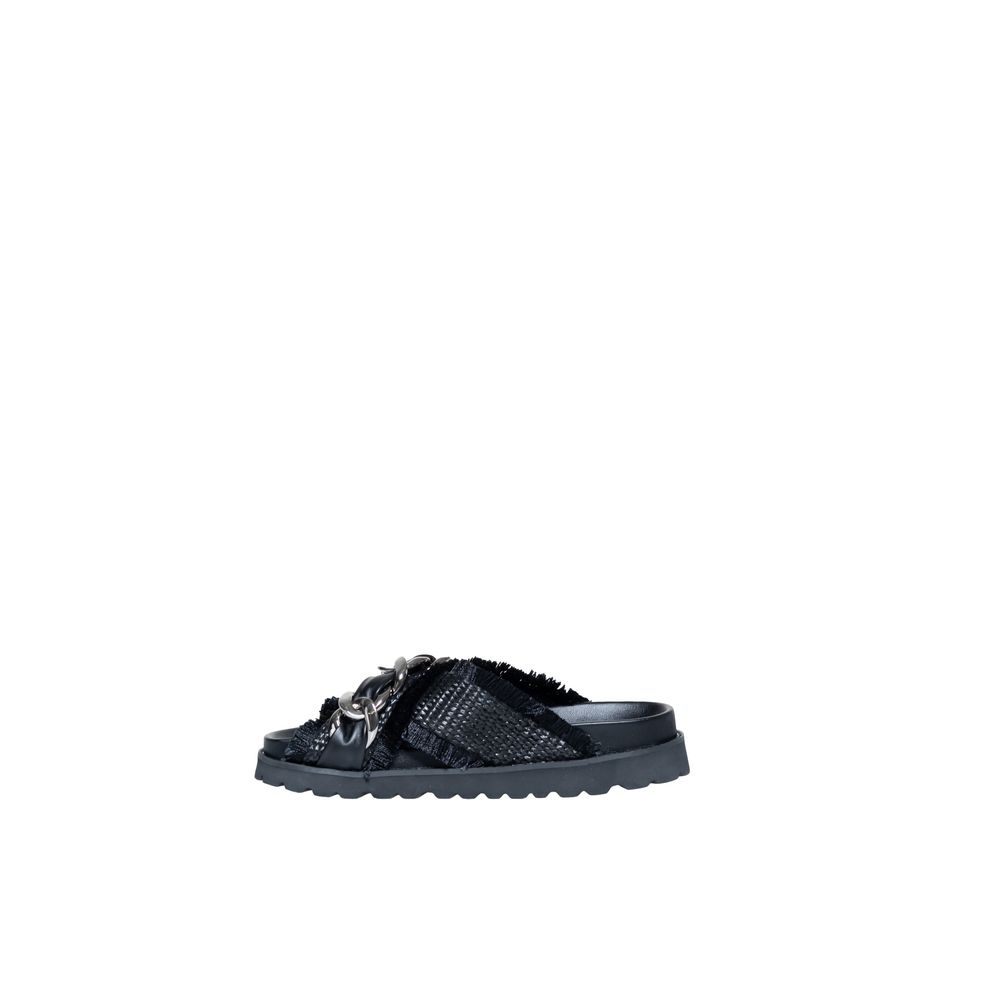 Cult Black Polyethylene Sandals | Regal Royce