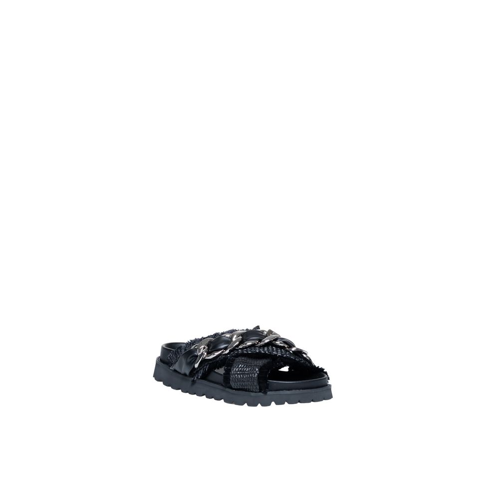 Cult Black Polyethylene Sandals | Regal Royce