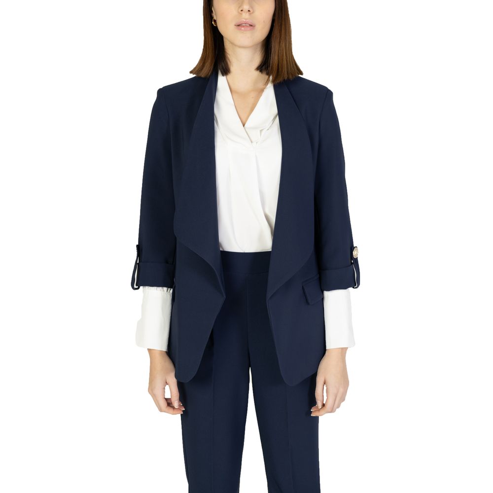 Rinascimento Blue Polyester Blazer | Regal Royce