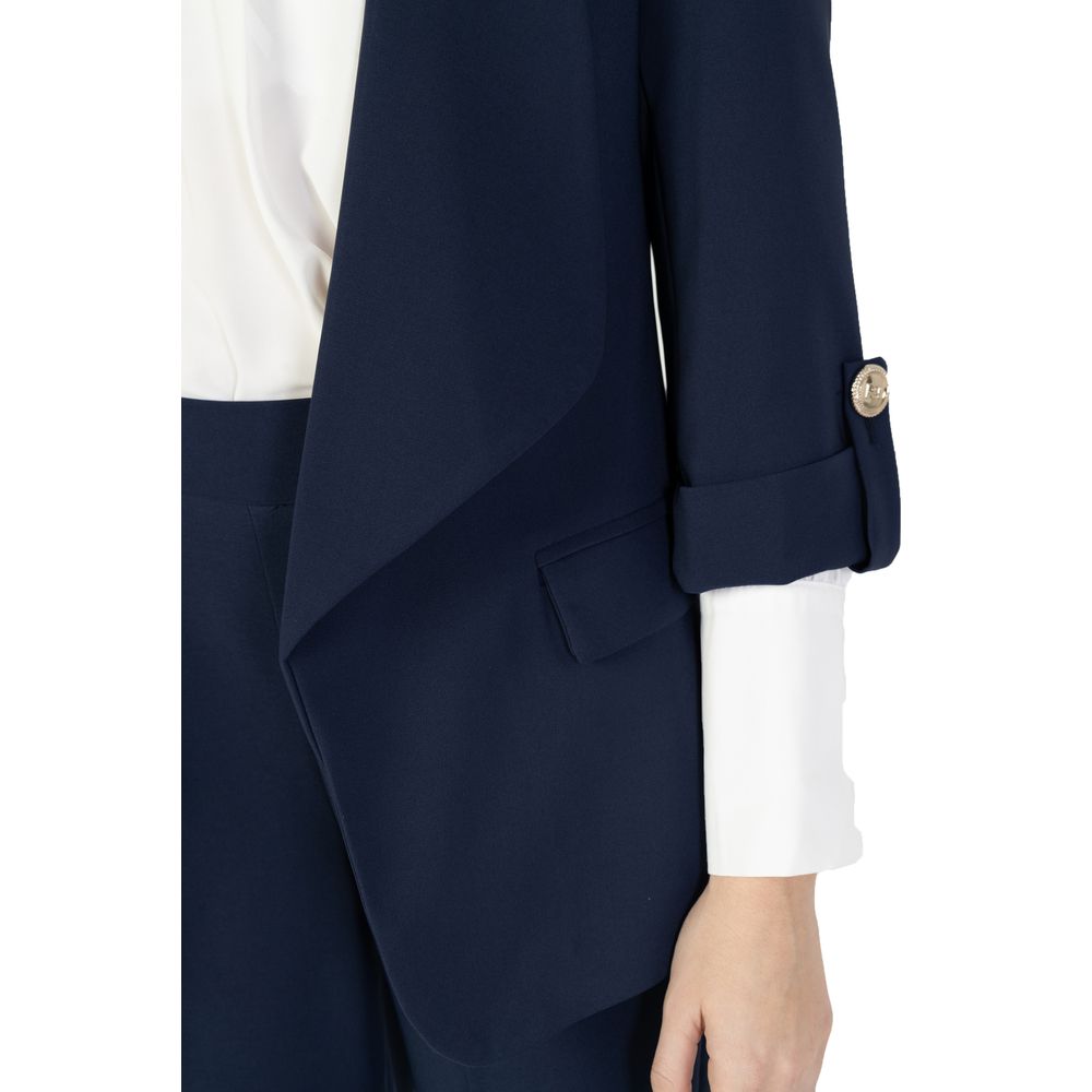 Rinascimento Blue Polyester Blazer | Regal Royce
