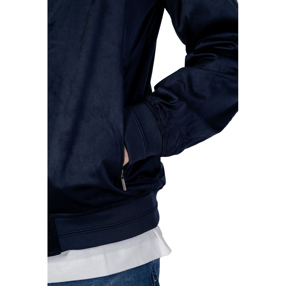 Hamaki-Ho Blue Polyester Bomber | Regal Royce