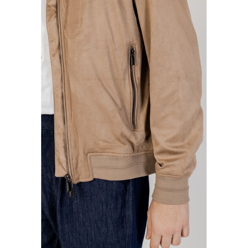 Hamaki-Ho Brown Polyester Bomber | Regal Royce