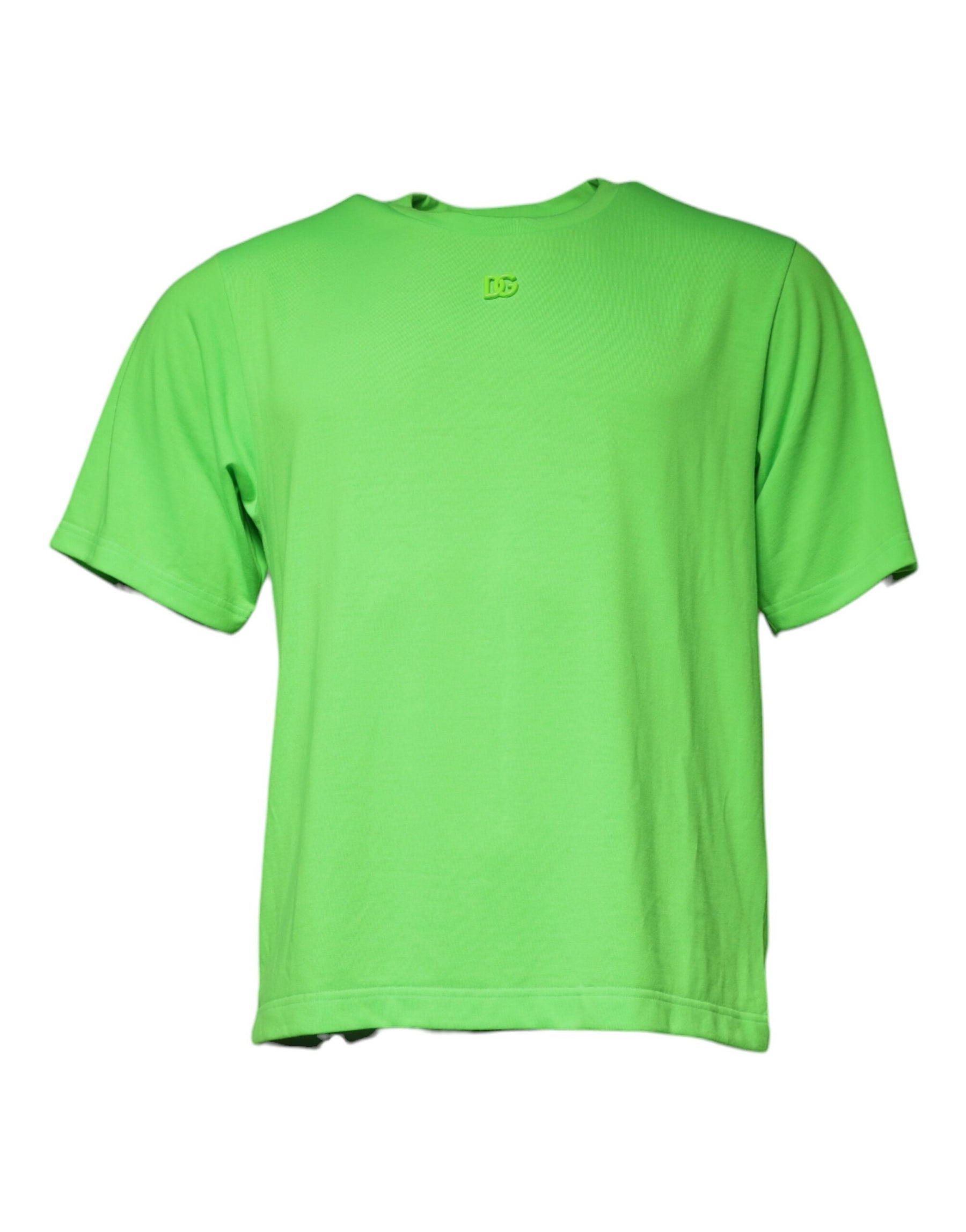 Dolce & Gabbana Green Logo Round Neck Short Sleeves T-shirt | Regal Royce