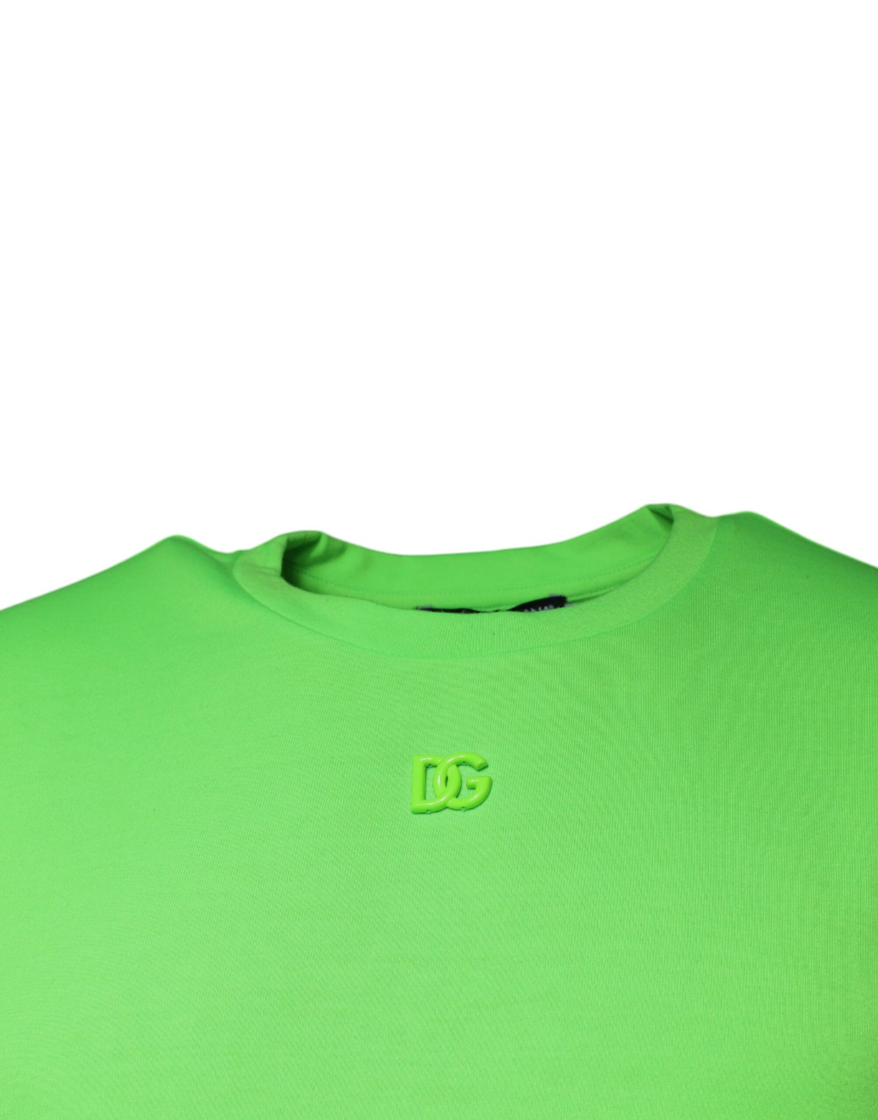 Dolce & Gabbana Green Logo Round Neck Short Sleeves T-shirt | Regal Royce