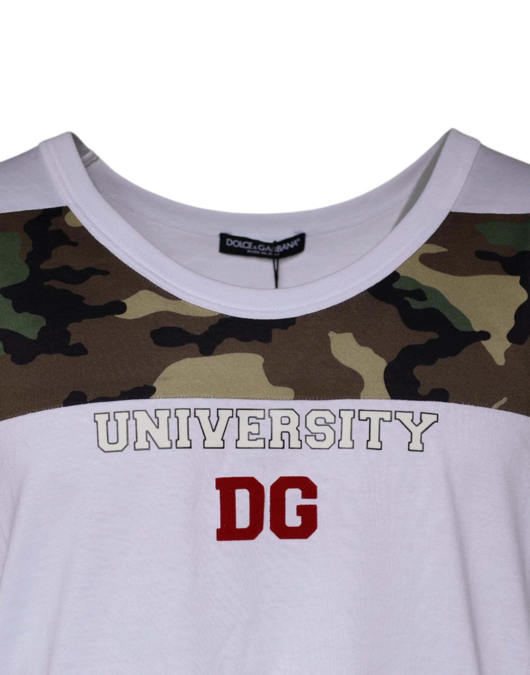 Dolce & Gabbana White Camouflage Tank Sleeveless T-shirt | Regal Royce