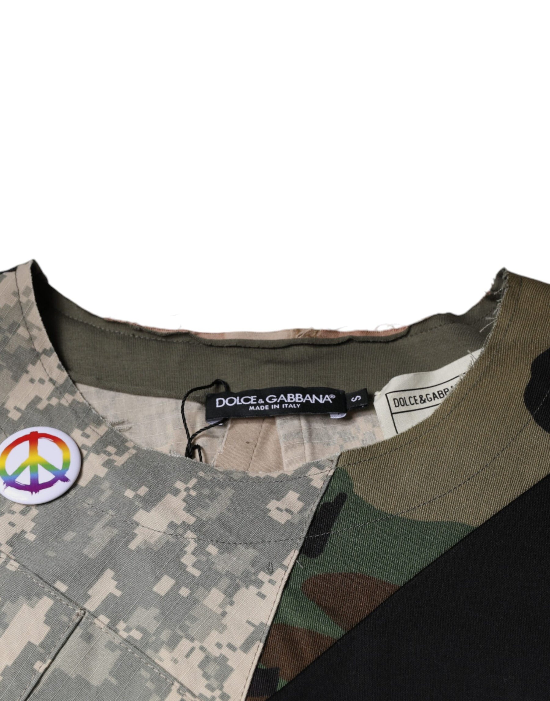Dolce & Gabbana Multicolor Camouflage Cotton Round Neck T-shirt | Regal Royce