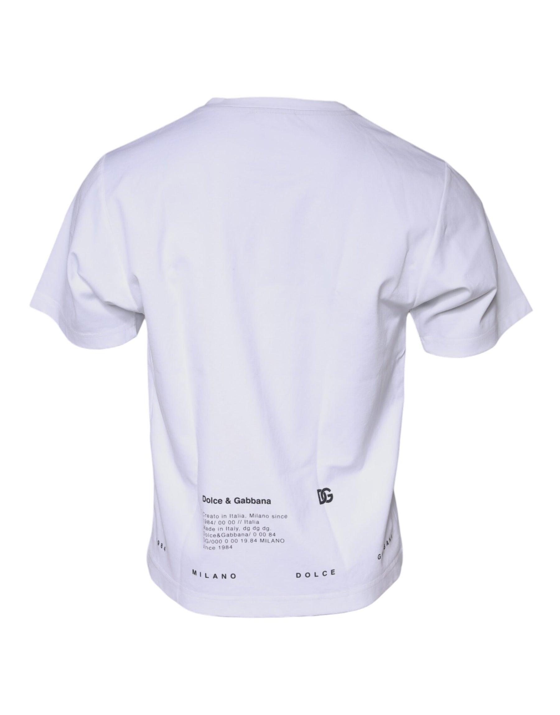 Dolce & Gabbana White Red Lips Print Cotton T-shirt | Regal Royce