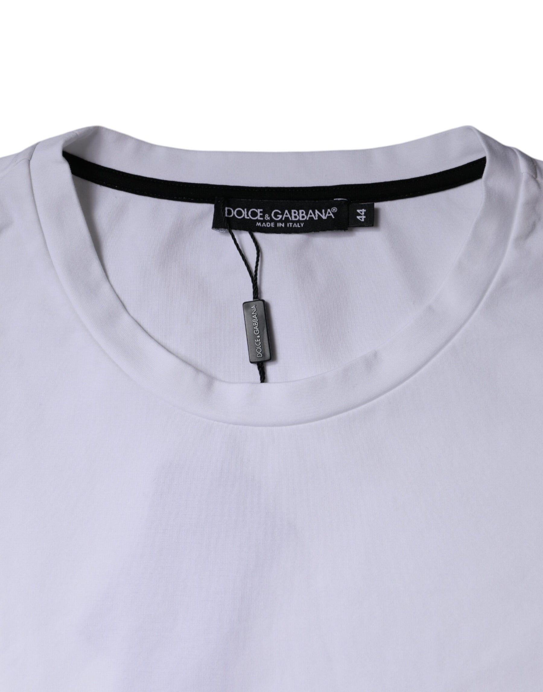 Dolce & Gabbana White Red Lips Print Cotton T-shirt | Regal Royce