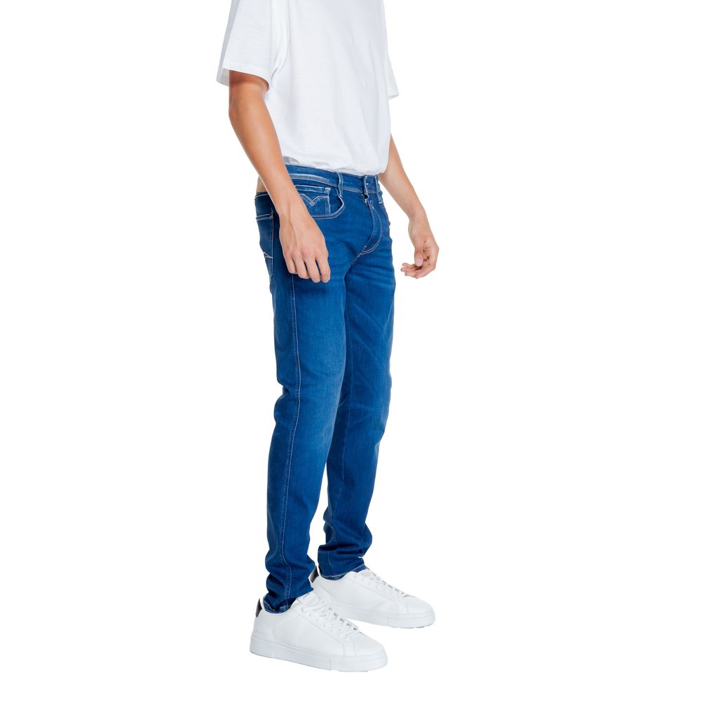 Replay Blue Cotton Relaxed Fit Jeans | Regal Royce