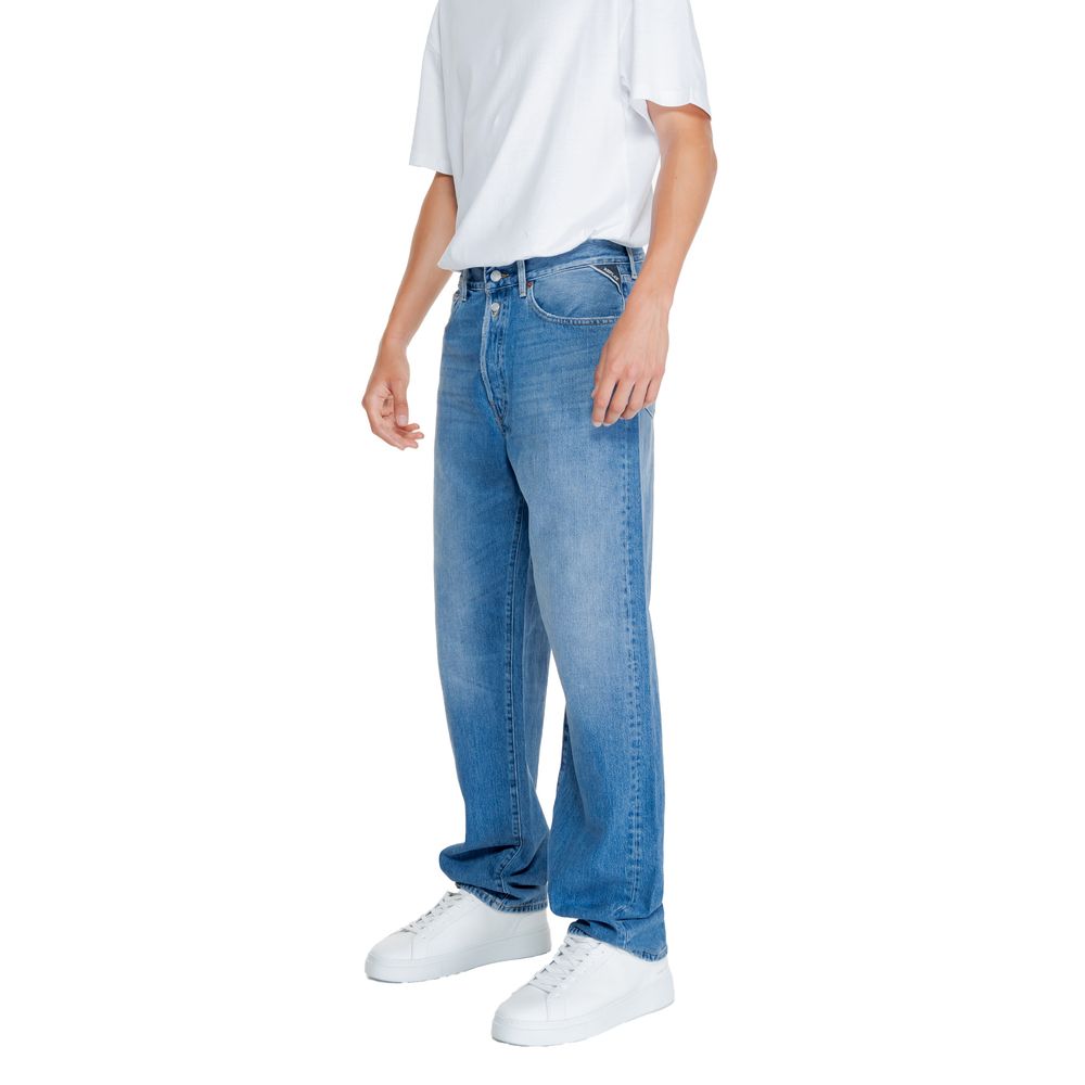 Replay Blue Cotton Relaxed Fit Jeans | Regal Royce
